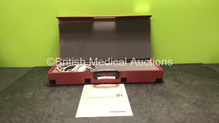 Toshiba Model PVM-651VT Ultrasound Transducer / Probe In Carry Case with Operation Manual *SN A4802655*