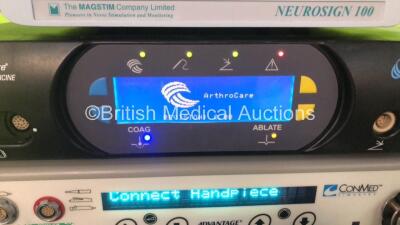 Mixed Lot Including 1 x Arthrocare Quantum 2 Unit, 1 x Magstim Neurosign 100 Nerve Monitoring Unit and 1 x ConMed D3000 Advanced Drive System (All Power Up) *SN 34141827E, B05426, BBF28514* - 3