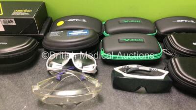 Mixed Lot Including 1 x Olympus Type Celon Footswitch, 8 x Laser Eye Protectors and 2 x Lifecard CF 3 Electrode Patient Cables *SN 14312651* - 4