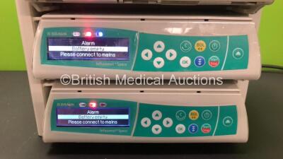 4 x B.Braun Infusomat Space Infusion Pumps with 1 x B.Braun SpaceStation Docking Port (All Power Up) *43388 - 43394 - 44025 - 43178 - 17840* - 3