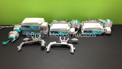 4 x B.Braun Perfusor Space Infusion Pumps with 4 x Power Supplies and 2 x B.Braun Type 8713130 Clamps (All Power Up) *101583 - 51181 - 51035 - 56341*