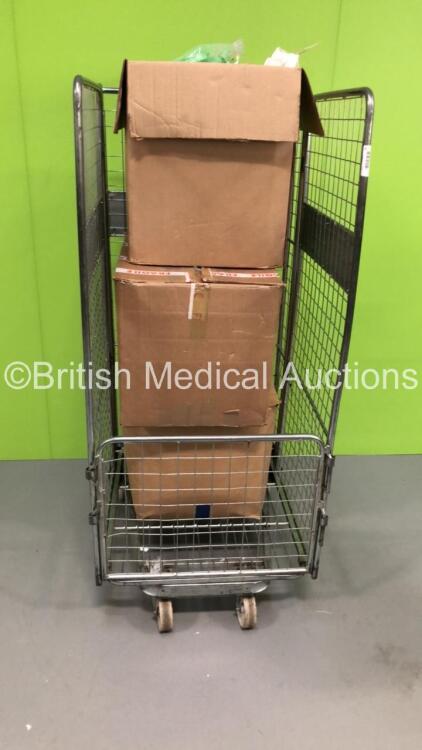 Cage of Consumables Including Rocket Medical Rocket Uripot Urine Specimen Pack, Vygon 3 Lumen Catheter Sets and Biotex Plus Surgical Latex Gloves (Cage Not Included - Out of Date)