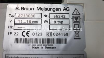 4 x B.Braun Perfusor Space Infusion Pumps with 4 x Power Supplies (All Power Up) *56335 - 56251 - 56250 - 56347 - 5