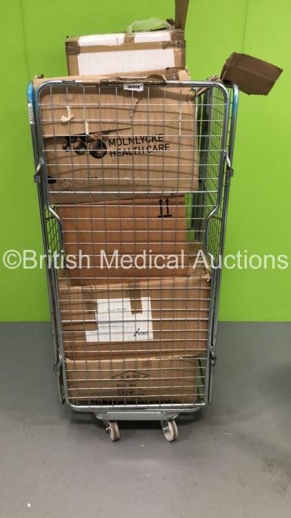 Cage of Consumables Including LMA Laryngeal Mask Airways, Vygon Leader Cath Catheters and Callisto Timesco Macintosh Blades (Cage Not Included - Out of Date)