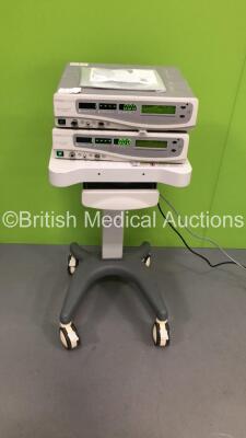 2 x Gynecare Ethicon Thermachoice II Units V 2.17 on Stand (Both Power Up)