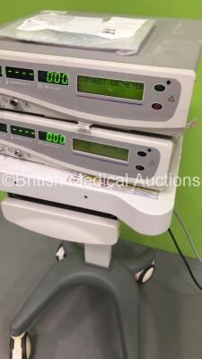 2 x Gynecare Ethicon Thermachoice II Units V 2.17 on Stand (Both Power Up) - 4