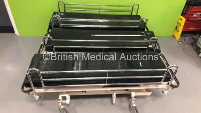 3 x Huntleigh Nesbit Evans Hydraulic Patient Examination Couches with Mattresses (Hydraulics Tested Working)