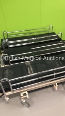 3 x Huntleigh Nesbit Evans Hydraulic Patient Examination Couches with Mattresses (Hydraulics Tested Working) - 3