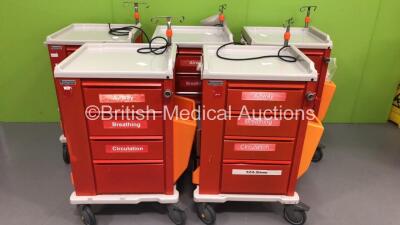 5 x France Hospital Crash Trolleys (Stock Photo Used)