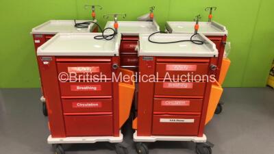 5 x France Hospital Crash Trolleys (Stock Photo Used)