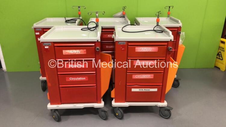 5 x France Hospital Crash Trolleys (Stock Photo Used)