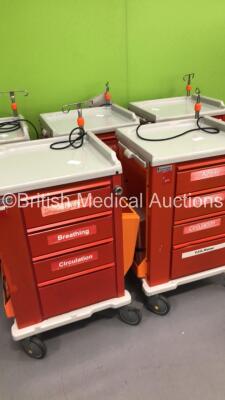 5 x France Hospital Crash Trolleys (Stock Photo Used) - 3