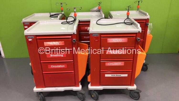 5 x France Hospital Crash Trolleys (Stock Photo Used)