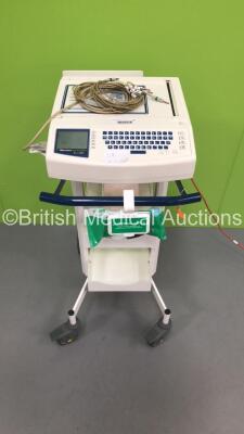 Mortara Instruments ELI 250 ECG Machine on Stand with 10 Lead ECG Leads (Powers Up)