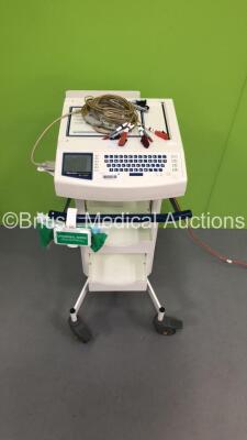 Mortara Instruments ELI 250 ECG Machine on Stand with 10 Lead ECG Leads (Powers Up) - 2