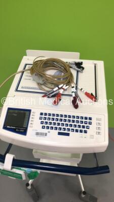 Mortara Instruments ELI 250 ECG Machine on Stand with 10 Lead ECG Leads (Powers Up) - 3