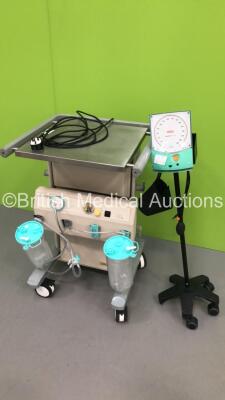 1 x Eschmann ST80 Suction Trolley and 1 x Greenlight 300 Blood Pressure Meter on Stand (Incomplete - Missing Wheels - See Pictures) - 2