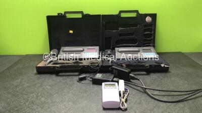 Mixed Lot Including 2 x MicroLab 3300 Spirometers with 2 x AC Power Supplies (Both Power Up with blank Display-See Photos) 1 x Nellcor OxiMax N-65 Pulse Oximeter (Untested Due to Possible Flat Batteries)