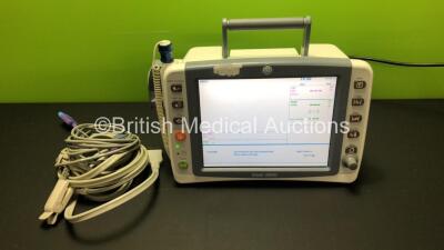 GE Dash 2500 Patient Monitor with SpO2, ECG, NIBP Options and 1 x SpO2 Finger Sensor, NIBP Lead (Powers Up) * Mfd 2010 * **SCG09088056WA**