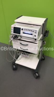 GE Corometrics 250cx Series Fetal Monitor on Stand with 3 x Transducers (Powers Up) (W) - 2