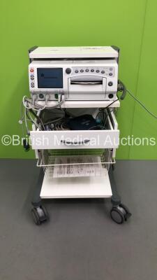 GE Corometrics 250cx Series Fetal Monitor on Stand with 3 x Transducers (Powers Up) (W)