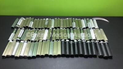 Large Quantity (Approx.75) of Laryngoscope Handles and 1 x Blade