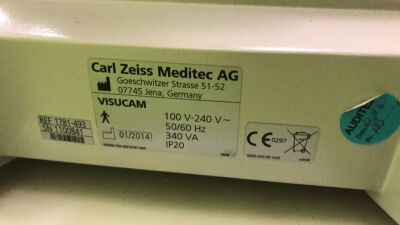 Zeiss VisuCam 500 Ref. 1781-493 Digital Retina Camera *Mfd - 01/2016* with Monitor on Motorised Table (Powers Up, Table Tested Working) *1100841* **IR195** - 5