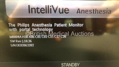 1 x Philips IntelliVue MP50 Anesthesia Touch Screen Patient Monitor Version J.10.26 *Mfd 2009-01 (Powers Up) and 1 x Philips IntelliVue G5-M1019A Gas Module with Water Trap *Mfd 2008* (No Power) *GL* - 2