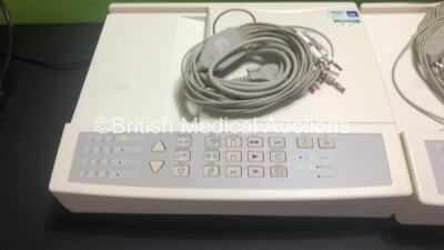 2 x Seca CT6 i ECG Machines with 10 Lead ECG Leads (Both Power Up) - 3