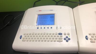 2 x Seca CT8000L ECG Machines with 10 Lead ECG Leads (Both Power Up) - 3