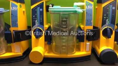 3 x Laerdal LSU Suction Units with 3 x Suction Cups and 3 x Lids (All Power Up) *78271469813 - 78252087378 - 78501361985* - 3