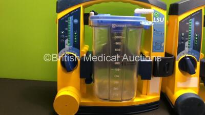 3 x Laerdal LSU Suction Units with 3 x Suction Cups and 3 x Lids (All Power Up) *78211468306 - 78271469755 - 78501362272* - 4