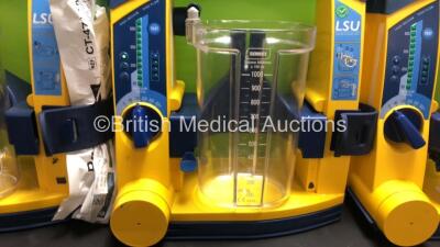 4 x Laerdal LSU Suction Units with 4 x Suction Cups (All Power Up) *78092081144 - 78181690186 - 78081354298 - 78111799914* - 4