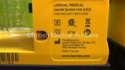 4 x Laerdal LSU Suction Units with 4 x Suction Cups (All Power Up) *78092081144 - 78181690186 - 78081354298 - 78111799914* - 9