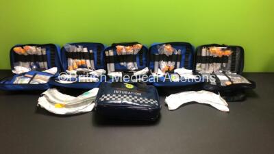 6 x Intubation Bags Containing Various Intubation Instruments