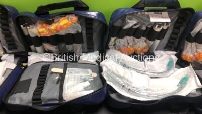 6 x Intubation Bags Containing Various Intubation Instruments - 3