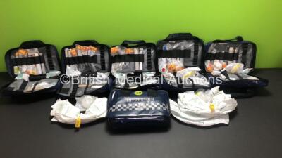 6 x Intubation Bags Containing Various Intubation Instruments