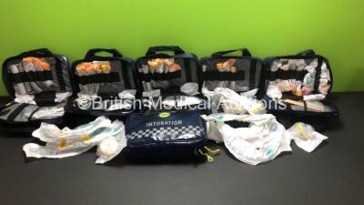 6 x Intubation Bags Containing Various Intubation Instruments