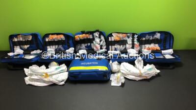 6 x Intubation Bags Containing Various Intubation Instruments