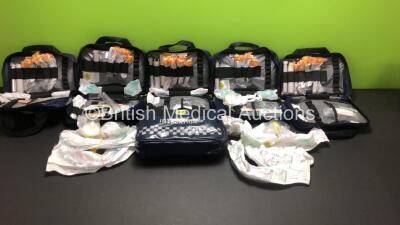 6 x Intubation Bags Containing Various Intubation Instruments