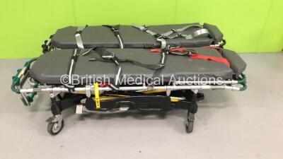 2 x Ferno Pegasus Ambulance Stretchers with Mattresses (Hydraulics Tested Working) *S/N PEG3835 / PEG4812*