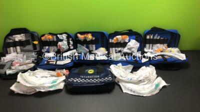 6 x Intubation Bags Containing Various Intubation Instruments