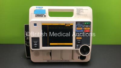 Medtronic Lifepak 12 Biphasic Defibrillator / Monitor Including ECG, NIBP and SpO2 Options *Mfd 1998* (Powers Up with Stock Battery, Battery Not Included)