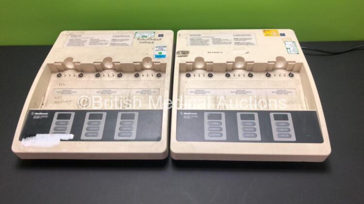 2 x Medtronic Physio Control Battery Support System 2 Charging Units (1 x Powers Up, 1 x No Power Port)