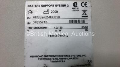 2 x Medtronic Physio Control Battery Support System 2 Charging Units (1 x Powers Up, 1 x No Power Port) - 3