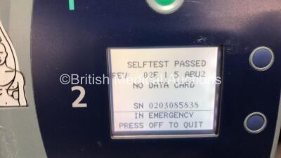 2 x Philips Heartstart FR2+ Defibrillators in Carry Cases with 2 x Batteries *Install Dates 09-2022 / 09-2023* (Both Power Up and Pass Self Test) *0203085838 - 0911891444* - 2