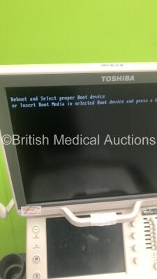 Toshiba Aplio 400 Ultrasound Scanner Model TUS-A400 (Hard Drive Removed-Keyboard Lock Broken and Missing Keyboard Keys-See Photos) * SN T5A14Z2133 * * Mfd 2014 * - 7