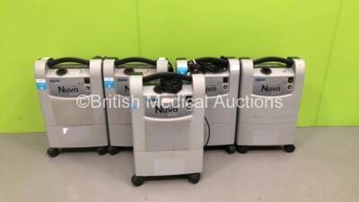 5 x Nidek Medical Nuvo Lite 3 Mark 5 Oxygen Concentrators (All Power Up) * Stock Photo Taken *