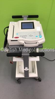 GE MAC 1200ST ECG Machine on Stand with 1 x 10-Lead ECG Lead (Powers Up)