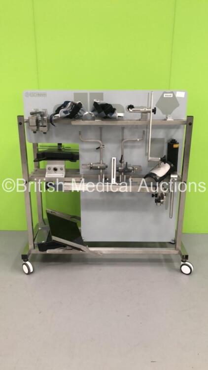 Eschmann Operating Table Accessories Trolley with Job Lot of Assorted Operating Table Attachments * Asset No N/A *